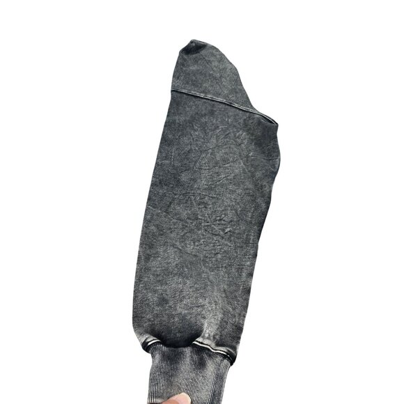 Die Authentic Distressed Die Washed Gray embroided Hoodie Sweatshirt L SKU 9333 - Picture 9 of 15